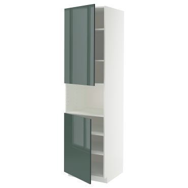 METOD, висок шкаф за микровълнова с 2 врати/рафт, 695.859.28