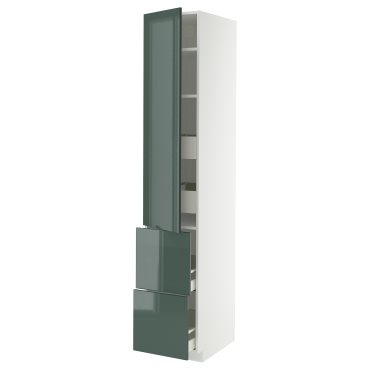 METOD/MAXIMERA, висок шкаф + рафтове/4 чекм./врата/2 чела, 695.864.47