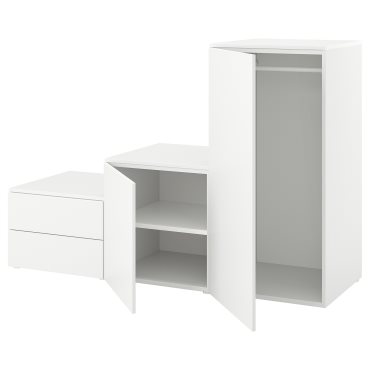 PLATSA, гардероб двукрилен + 2 чекмеджета, 794.369.14