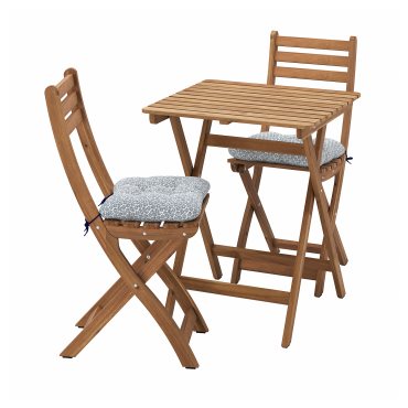 ASKHOLMEN, маса+2 сгъв. стола, за употр. на открито, 795.299.46