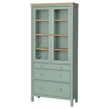 HEMNES, витрина с 3 чекмеджета, 005.961.61