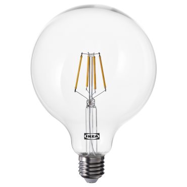 LUNNOM, LED крушка E27 470 лумена, регул. на светлината/глобус, 125 мм, 105.393.68