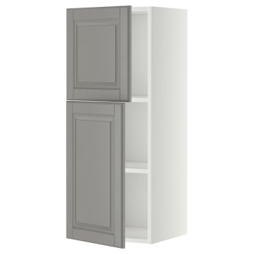 METOD, стенен шкаф с рафтове/2 вратички, 294.582.39