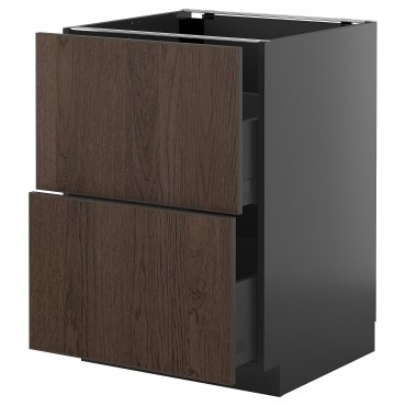 METOD/KNIVSHULT, долен шкаф с 2 чела/2 високи чекмеджета, 295.892.40