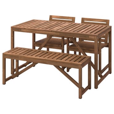 NÄMMARÖ, маса + 2 стола + пейка, за употреба на открито, 395.443.74