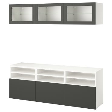 BESTÅ, TV секция/стъклени врати, 395.751.72