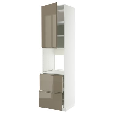 METOD/MAXIMERA, висок шкаф за фурна + врата/2 чекм., 395.771.71