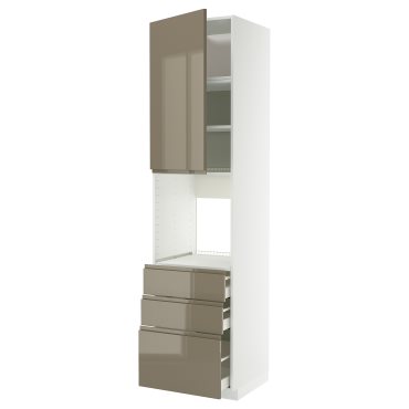 METOD/MAXIMERA, висок шкаф за фурна с врата/3 чекм., 395.774.54
