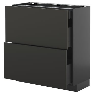 METOD/KNIVSHULT, долен шкаф с 2 чела/3 чекмеджета, 395.875.42