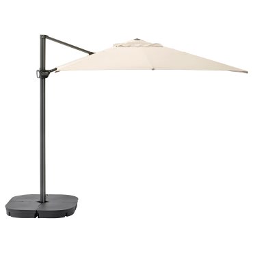 SEGLARO/SVARTO, чадър с основа, висящ, 492.518.03