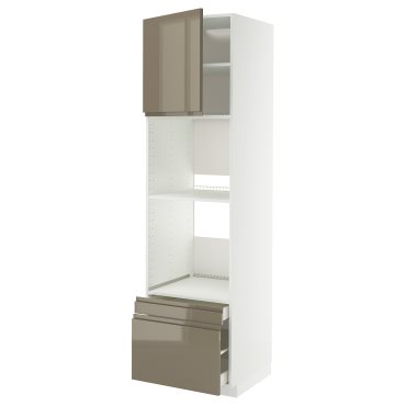 METOD/MAXIMERA, висок шкаф за фурна/комби фурна + врата/2 чекм., 495.767.41