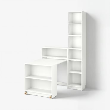 BILLY, Конфигурация библиотека + сгъв. маса, 495.906.57