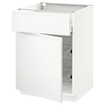 METOD/MAXIMERA, долен шкаф с телена кошницаица/чекм/врата, 594.671.00