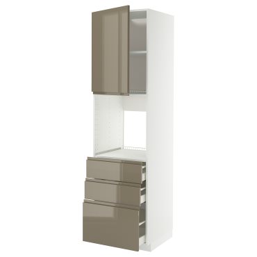 METOD/MAXIMERA, висок шкаф за фурна с врата/3 чекм, 595.764.63