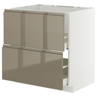 METOD/MAXIMERA, долен шкаф за мивка + 2 чела/2 чекм., 595.770.66