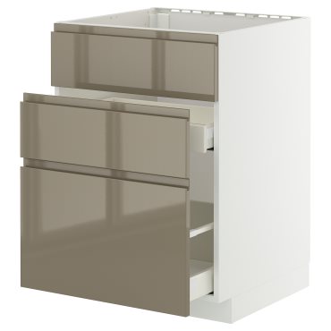 METOD/MAXIMERA, долен шкаф за мивка + 3 чела/2 чекм., 595.774.34