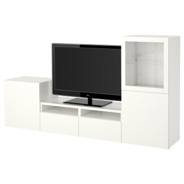 BESTÅ, TV секция със стъклени врати, 691.901.68