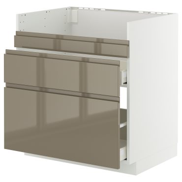 METOD/MAXIMERA, долен шкаф за мивка HAVSEN с 3 чела/2 чекм., 695.770.18