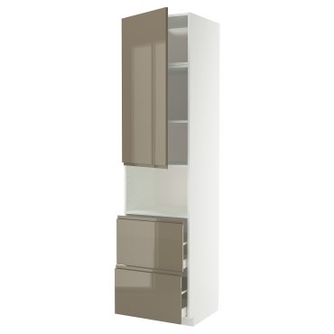 METOD/MAXIMERA, висок шкаф за микровълнова фурна, врата/2 чекм., 695.770.37