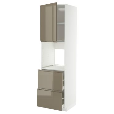 METOD/MAXIMERA, висок шкаф за фурна, чекм./2 чела/2 високи чекм., 795.764.62