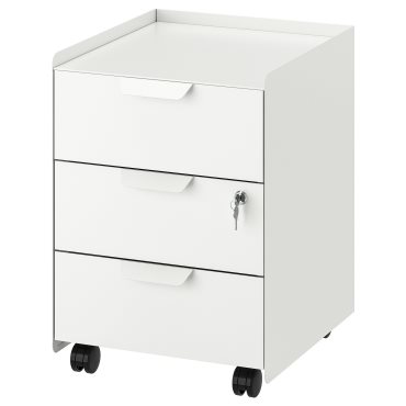 TROTTEN, шкаф с 3 чекмеджета и колелца, 804.850.98