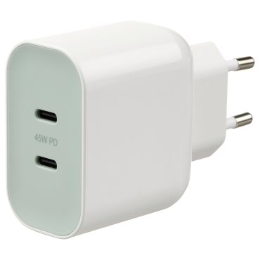 SJOSS, USB зарядно 45W с 2 изхода, бързо зареждане, 805.800.38