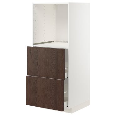 METOD/MAXIMERA, висок шкаф за фурна с 2 чекмеджета, 894.051.15