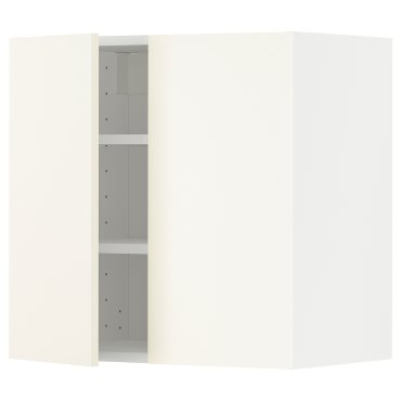 METOD, стенен шкаф с рафтове/2 вратички, 895.072.70