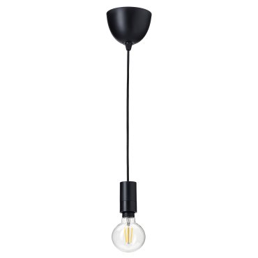 SUNNEBY/TRADFRI, висяща лампа с крушка, смарт, топло бяло, 895.170.14