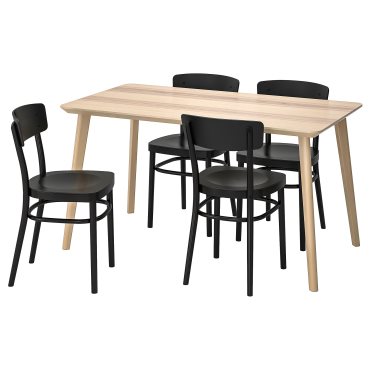 LISABO/KRYLBO, комплект маса и 4 стола, 991.614.85