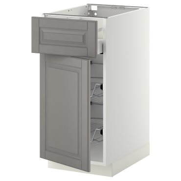 METOD/MAXIMERA, долен шкаф с телена кошницаица/чекм/врата, 994.566.80