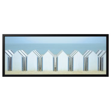 BJÖRKSTA, картина с рамка, "Къщички на плажа", 995.089.24