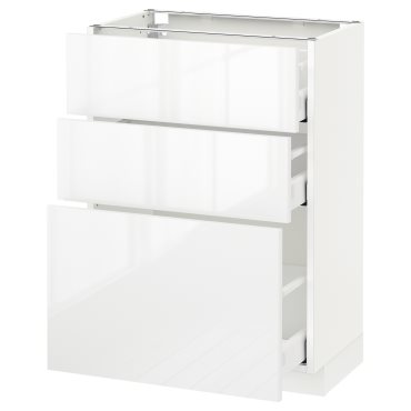 METOD/MAXIMERA, долен шкаф с 3 чекмеджета, 290.521.64