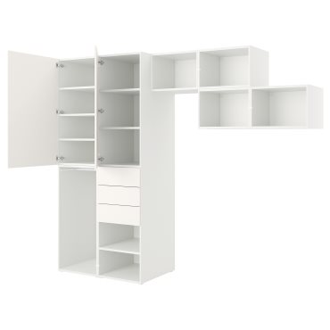 PLATSA, гардероб двукрилен + 3 чекмеджета, 294.253.57