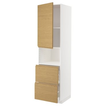 METOD/MAXIMERA, висок шкаф за микр. фурна, врата/2 чекм., 295.382.98