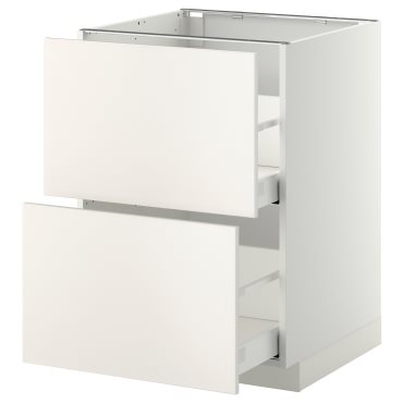 METOD/MAXIMERA, долен шкаф с 2 чела/2 високи чекмеджета, 299.159.21