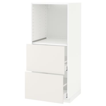 METOD/MAXIMERA, висок шкаф за фурна с 2 чекмеджета, 390.202.38