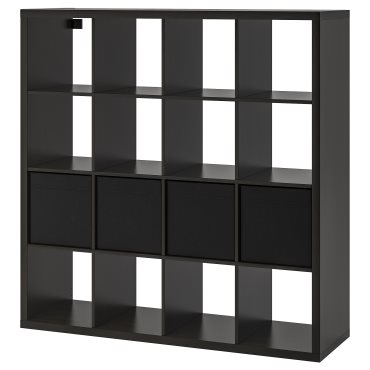 KALLAX/DRONA, етажерка с 4 кутии, 390.305.91