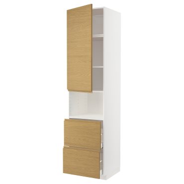 METOD/MAXIMERA, висок шкаф за микр. фурна, врата/2 чекм., 395.388.58