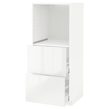 METOD/MAXIMERA, висок шкаф за фурна с 2 чекмеджета, 490.202.33