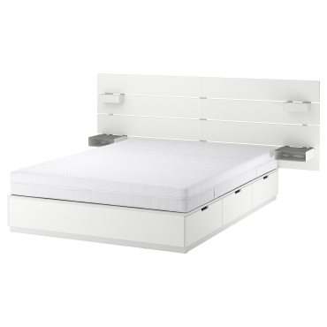 NORDLI, рамка за легло с място за съхр. и матр., с горна табла за легло, 495.396.21