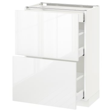 METOD/MAXIMERA, долен шкаф с 2 чела/3 чекмеджета, 590.517.14