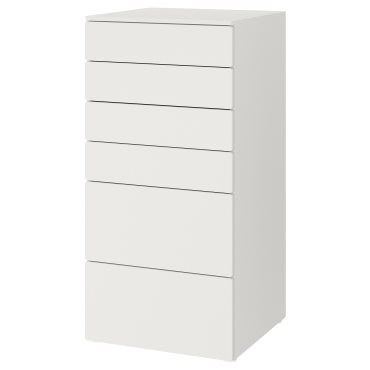 SMASTAD/PLATSA, скрин с 6 чекмеджета, 60x55x123 см, 593.876.55