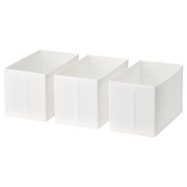 SKUBB, кутия 31х55х33см, бяло, 3 бр к-т, 602.903.70
