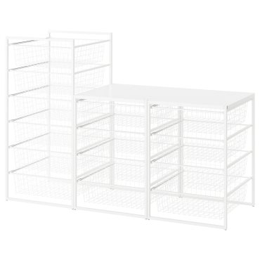 JONAXEL, комбиниран артикул за съхранение с телени кошници/горни рафтове, 892.976.77