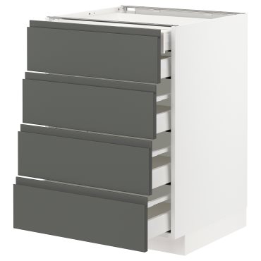 METOD/MAXIMERA, долен шкаф с 4 чела/2 ниски и 3 средни чекм., 093.099.38