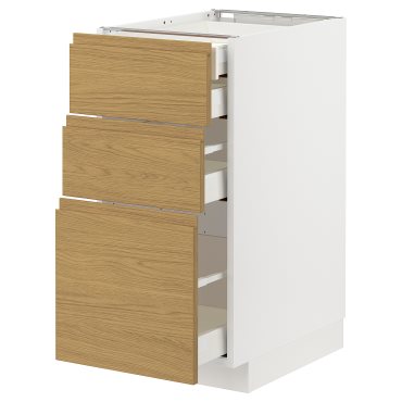METOD/MAXIMERA, долен шкаф с 3 чела/2 ниски, 1 средно, 1 високо чекм., 095.388.93