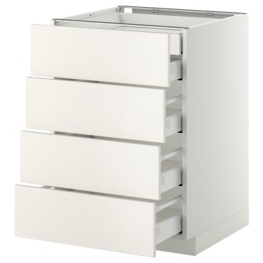 METOD/MAXIMERA, долен шкаф с 4 чела/2 ниски и 3 средни чекм., 099.159.03