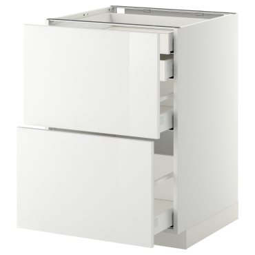 METOD, долен шкаф с 2 чела/1 високо/1 средно/2 ниски чекмеджета, 299.117.15