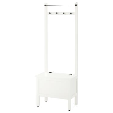 HEMNES, пейка с ракла и поставка за кърпи/4 куки, 303.966.55